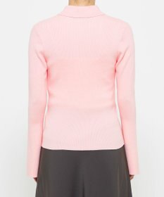 uncrave 【洗濯機洗い可】リブ フレアスリーブポロニット（uncrave STANDARD）