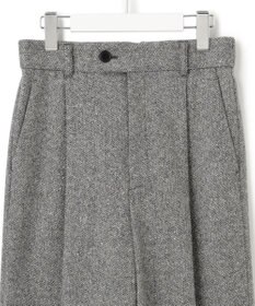 23区 シルクネップヘリンボーン ワイドパンツ