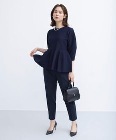 組曲 【WEB限定】スポンディッシュペプラム ニット