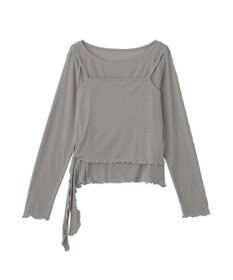 earth music&ecology 【SET2点】ツイストキャミレイヤードカットソー