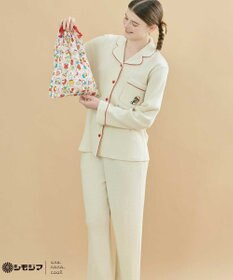 une nana cool MADE WITH シモジマ 【綿100%】開襟ワッフルパジャマ