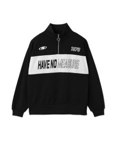 WEGO グラフィックハーフジップビッグスウェット