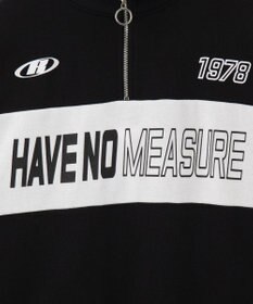 WEGO グラフィックハーフジップビッグスウェット