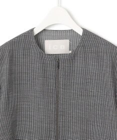 ICB L 【UVカット・洗える】ウール2WAYストレッチ ノーカラーブルゾン