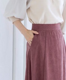 Tiaclasse L 【洗える】大人上品なコーデュロイフレアスカート