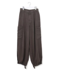 23区 L 【SLOW/一部店舗限定】ガーメントツイル ワイドタック パンツ