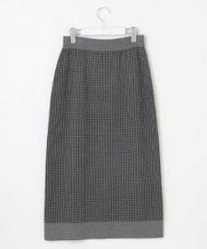 自由区 【洗える】リバーシブルニット セットアップ(カーディガン×タイトスカート)