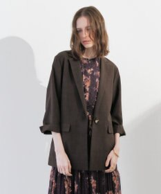 YECCA VECCA マシンウォッシャブルリネンライクジャケット