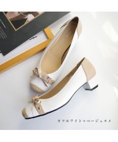 Pointer 日本製 本革リボン付きパンプス