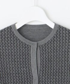 自由区 【洗える】リバーシブルニット セットアップ(カーディガン×タイトスカート)