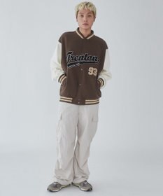 WEGO 【ユニセックス着用ITEM/MLサイズ展開】サガラワッペンスウェットスタジャン