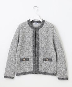 J.PRESS LADIES 【WEB限定カラーあり・洗える】TWEED ニット ジャケット