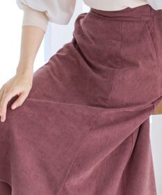 Tiaclasse L 【洗える】大人上品なコーデュロイフレアスカート