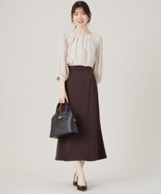 ANY SIS L 【洗える】プリーツスリーブ ブラウス