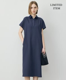 ICB 【先行予約・WEB限定】FluidBackSatin ニット衿シャツワンピース