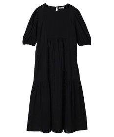 CRAFT STANDARD BOUTIQUE インド綿パフスリーブギャザーワンピース