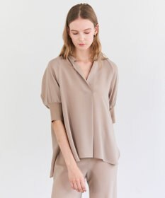 BEIGE， FLEUR / ドレープニット カフスブラウス