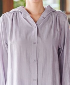 Tiaclasse L 【洗える】フード付きフレアチュニック