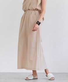 BEIGE， MALLOW / コットンタック イージーフレアスカート