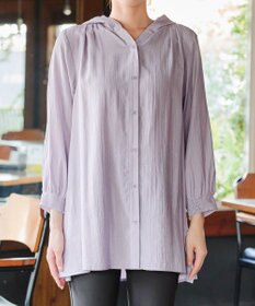 Tiaclasse L 【洗える】フード付きフレアチュニック