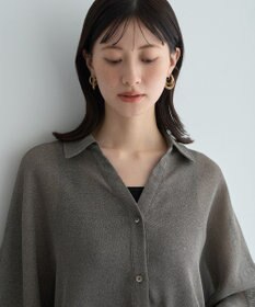 YECCA VECCA 　裾ドロストメッシュシャツ