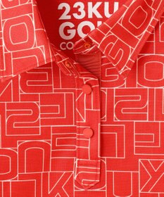 23区GOLF 盛夏対応のマルチ機能【接触冷感・UVケア・吸水速乾】【WOMEN】総ロゴ カノコシャツ