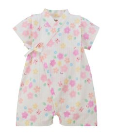 MIKI HOUSE HOT BISCUITS 【60-80cm】総柄 甚平オール