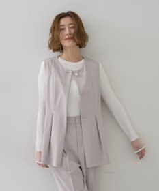 YECCA VECCA パールペプラムジレ