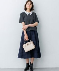 組曲 【加藤ローサさん着用】ベルトデザインスクエアショルダーバッグ