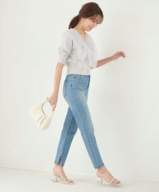 Feroux 【美人百花7月号掲載】チュールコンビパフスリーブ ニット