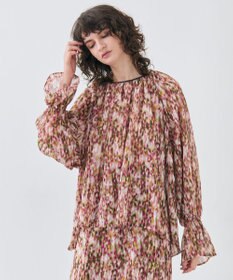 BEIGE， 【洗える】BORONIA / フラワーシフォンブラウス