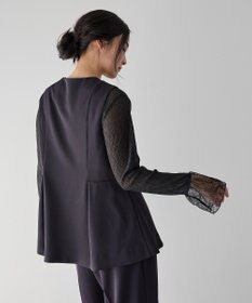 YECCA VECCA パールペプラムジレ