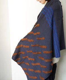 POLS ウールカットジャカードストール