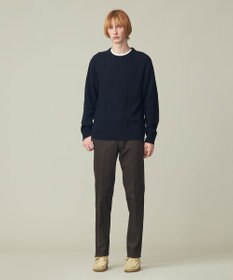 J.PRESS MEN 【Cash Lamb's Wool】ケーブルクルーネック ニット
