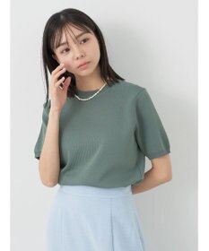 earth music&ecology 総針クルーネックハンソデプルオーバー