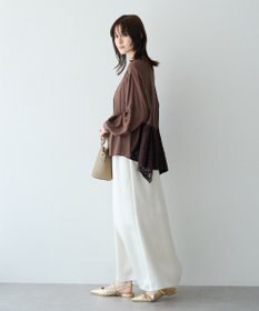YECCA VECCA バックレースヘムドッキングカーディガン