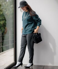 23区 L 【Lサイズ限定】ヴィスコースストレッチ ジョグ パンツ