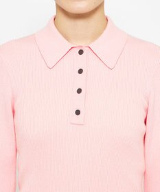 uncrave 【洗濯機洗い可】リブ フレアスリーブポロニット（uncrave STANDARD）