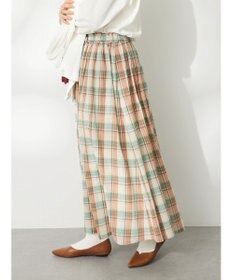 CRAFT STANDARD BOUTIQUE チェックギャザーロングスカート