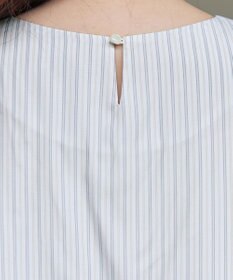 Tiaclasse L ストライプリボンレイヤードブラウス