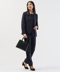 J.PRESS LADIES 【セットアップ対応】セラテリーダブルクロス ノーカラー ジャケット