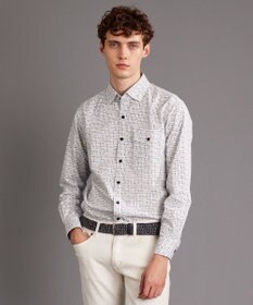 JOSEPH ABBOUD 【サスティナブル素材】テンセルプリント シャツ