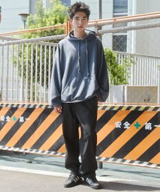 WEGO 【ユニセックス着用ITEM/ウエストゴム/SMLサイズ展開】デニムイージーストレートパンツ