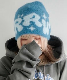 WEGO シャギーキラキラロゴニットキャップ