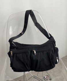 WEGO ポーチ付きナイロンショルダーバッグ