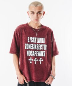 WEGO 【ユニセックス着用ITEM/MLサイズ展開】アクセ付きブリーチビッグロゴT(SS)