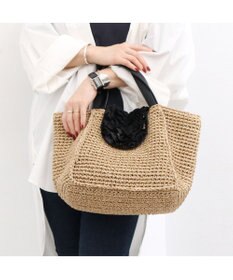 UNBILLION カシュカシュ cachecache / フリルフラップスクエアトート カゴバッグ