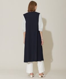 ICB 【接触冷感・UVケア・速乾・洗える】FluidBackSatin ロングジレ