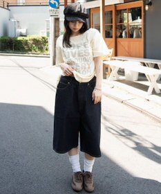 WEGO サイドドロストオフショルグラフィックT