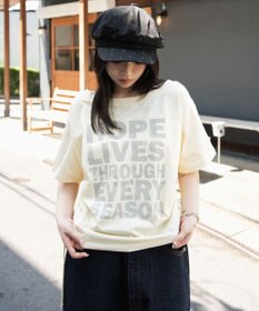 WEGO サイドドロストオフショルグラフィックT